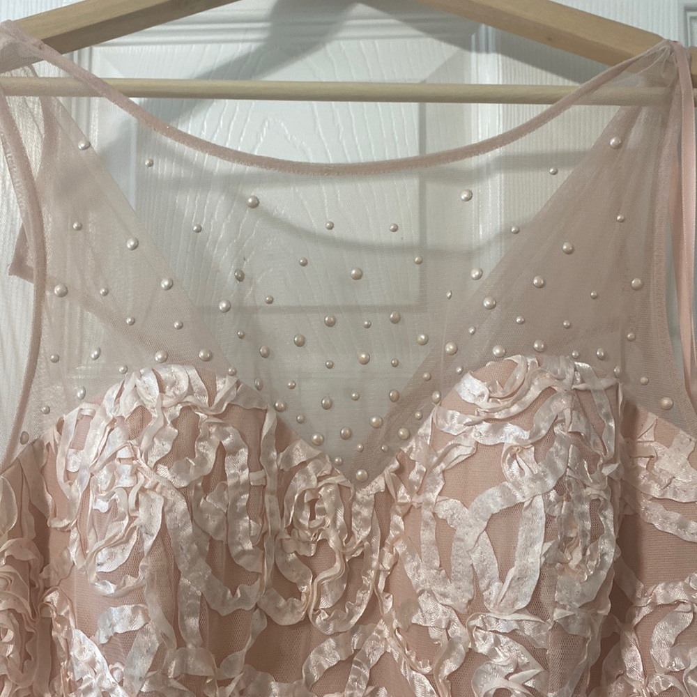 Light coral prom, wedding party dress, very luxury and elegant dress